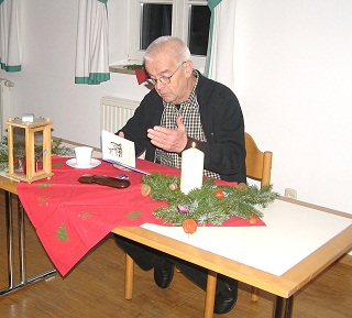 Foto von Heiner Schilling bei der Adventfeier
