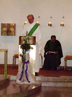 Foto von Diözesanpräses Helmer bei der Festpredigt