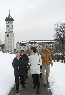 Foto vom Schneespaziergang zur Friedhofskapelle in Ursberg